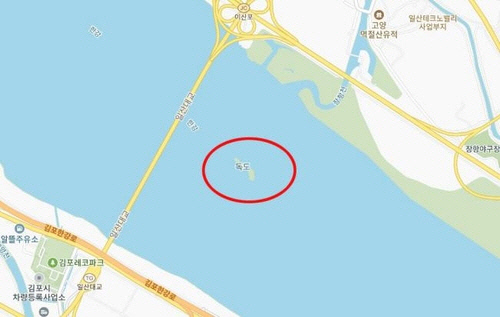 포털사이트 지도에 표기된 독도[다음 지도 갈무리]